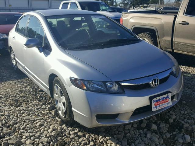 19XFA1F55BE045607 - 2011 HONDA CIVIC LX SILVER photo 1