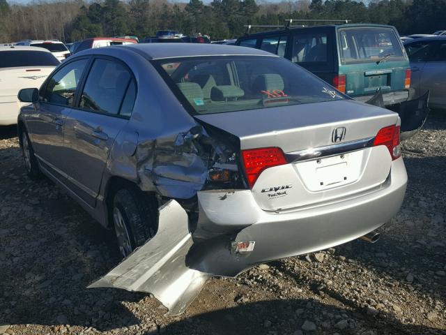 19XFA1F55BE045607 - 2011 HONDA CIVIC LX SILVER photo 3