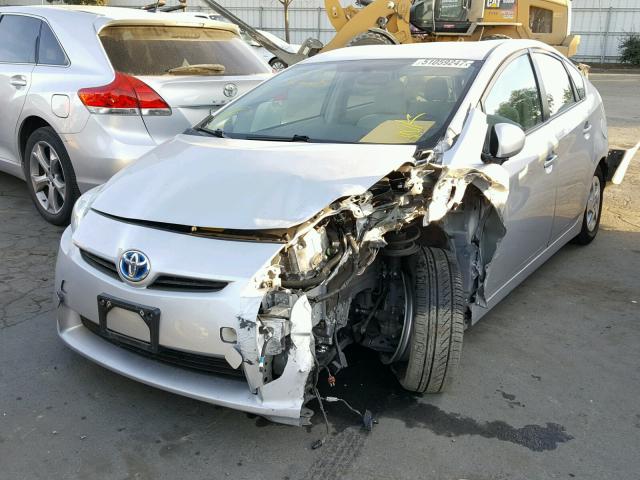 JTDKN3DU1B5327036 - 2011 TOYOTA PRIUS SILVER photo 2