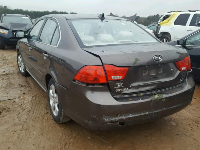 KNAGE228395311160 - 2009 KIA OPTIMA LX GRAY photo 3