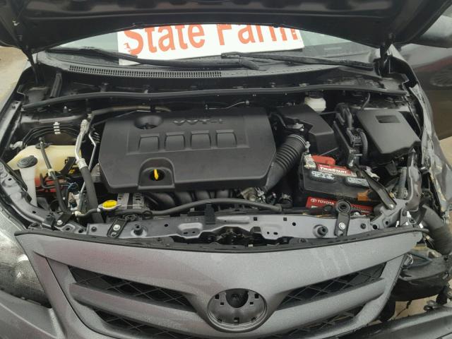 5YFBU4EE1CP049016 - 2012 TOYOTA COROLLA BA GRAY photo 7