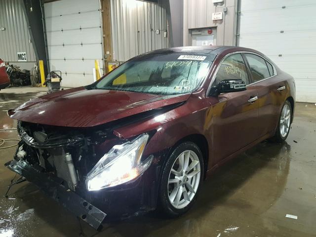 1N4AA51E69C846515 - 2009 NISSAN MAXIMA S BURGUNDY photo 2