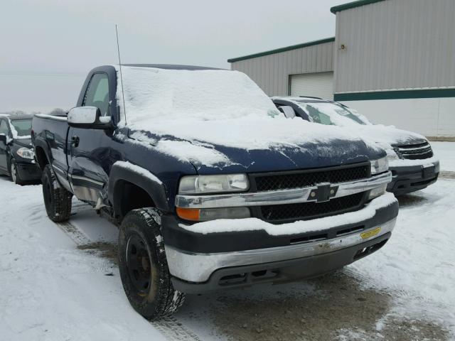 1GCHK24U02E196985 - 2002 CHEVROLET SILVERADO BLUE photo 1