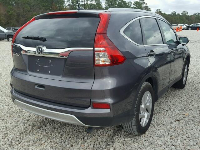 2HKRM3H76GH544255 - 2016 HONDA CR-V EXL GRAY photo 4