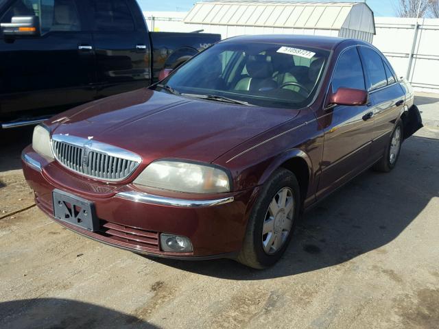 1LNHM86S43Y680887 - 2003 LINCOLN LS BURGUNDY photo 2