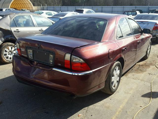 1LNHM86S43Y680887 - 2003 LINCOLN LS BURGUNDY photo 4