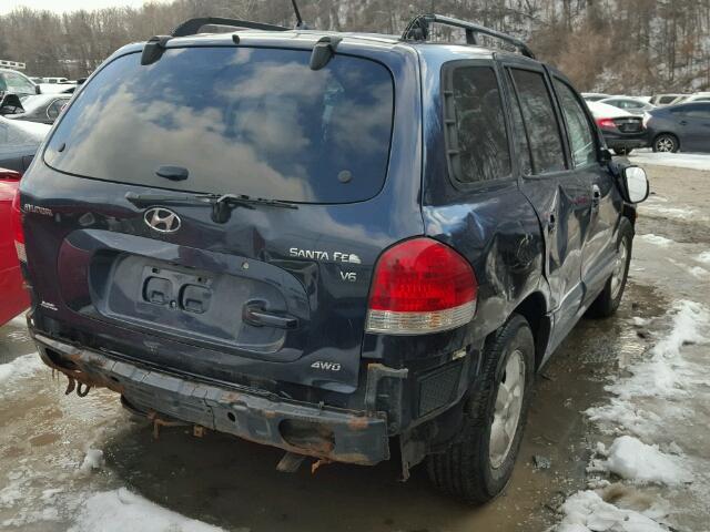 KM8SC73DX5U874066 - 2005 HYUNDAI SANTA FE G BLUE photo 4