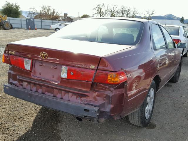 JT2BG22K210570302 - 2001 TOYOTA CAMRY CE BURGUNDY photo 4