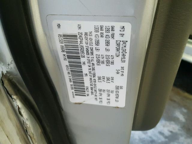 1D4GP25B74B520841 - 2004 DODGE CARAVAN SE SILVER photo 10