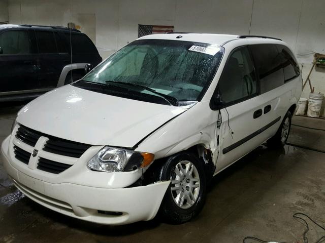 1D4GP24R67B110468 - 2007 DODGE GRAND CARA WHITE photo 2