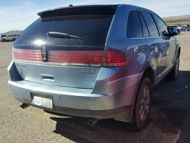 2LMDU88C48BJ32336 - 2008 LINCOLN MKX BLUE photo 4