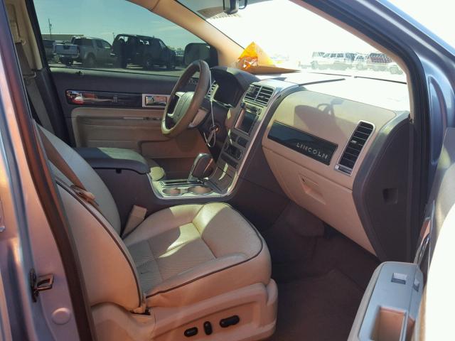 2LMDU88C48BJ32336 - 2008 LINCOLN MKX BLUE photo 5