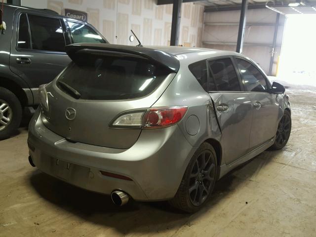 JM1BL1K45B1474674 - 2011 MAZDA SPEED 3 GRAY photo 4