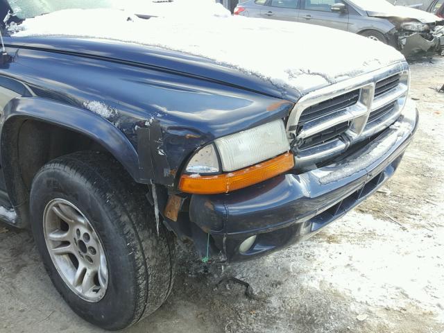 1D4HS48N93F512817 - 2003 DODGE DURANGO SL BLUE photo 9