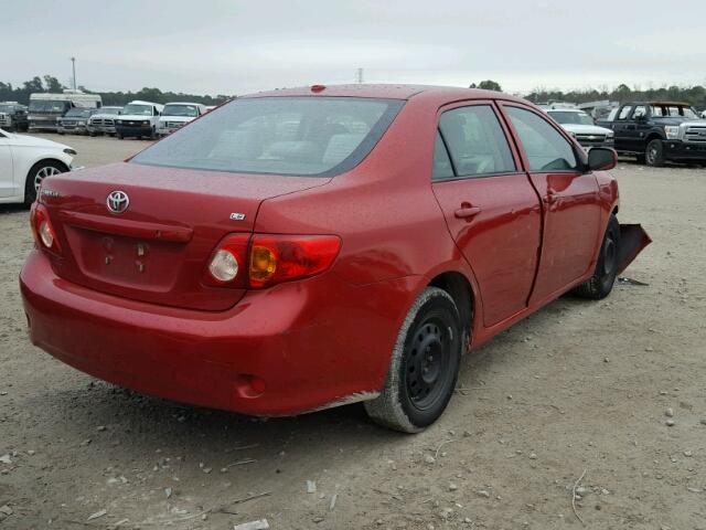 2T1BU4EE5AC291966 - 2010 TOYOTA COROLLA BA RED photo 4