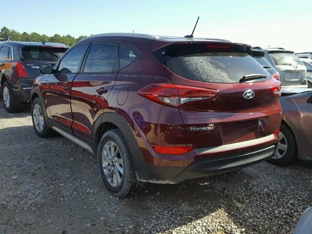 KM8J33A4XHU335801 - 2017 HYUNDAI TUCSON LIM MAROON photo 3