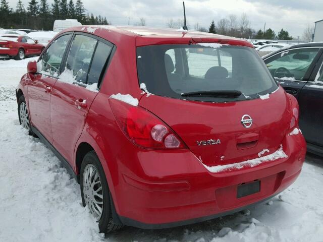 3N1BC13EX7L360146 - 2007 NISSAN VERSA S RED photo 3