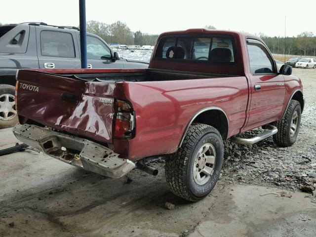 4TANM92N0YZ640204 - 2000 TOYOTA TACOMA PRE MAROON photo 4