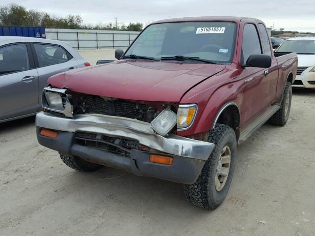 4TAWN72N2VZ261528 - 1997 TOYOTA TACOMA XTR MAROON photo 2