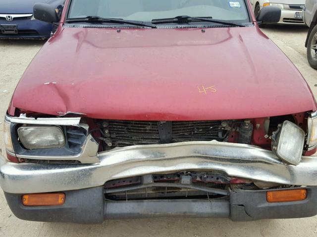 4TAWN72N2VZ261528 - 1997 TOYOTA TACOMA XTR MAROON photo 7