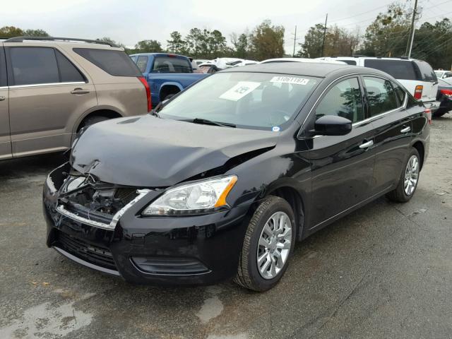 3N1AB7AP5FL635779 - 2015 NISSAN SENTRA S BLACK photo 2