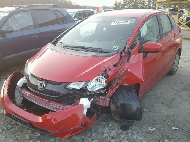 JHMGK5H54GX009659 - 2016 HONDA FIT LX RED photo 2