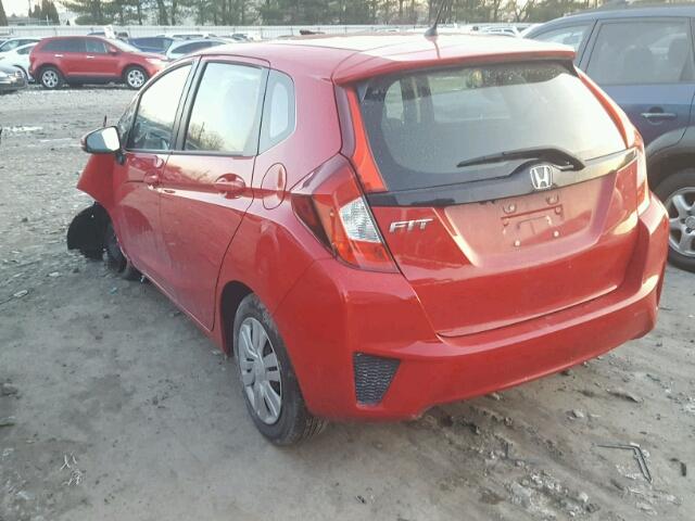 JHMGK5H54GX009659 - 2016 HONDA FIT LX RED photo 3