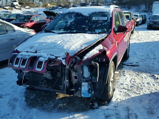 1C4PJMDB2FW739746 - 2015 JEEP CHEROKEE L RED photo 2