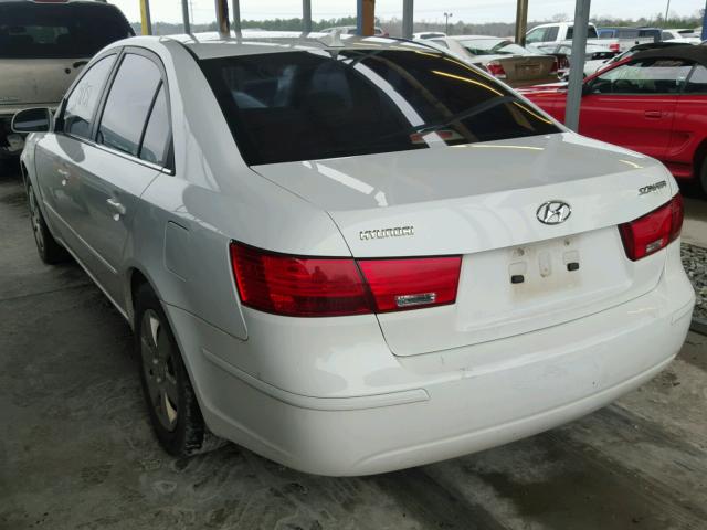 5NPET46C79H433742 - 2009 HYUNDAI SONATA GLS WHITE photo 3