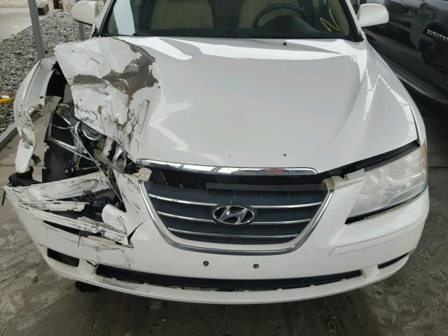 5NPET46C79H433742 - 2009 HYUNDAI SONATA GLS WHITE photo 7