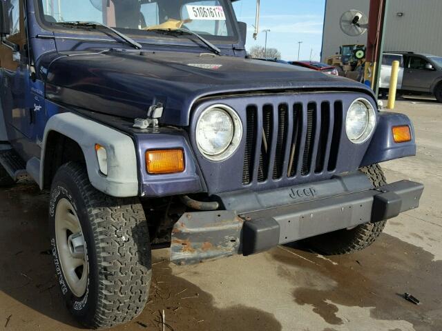 1J4FY19S8WP718984 - 1998 JEEP WRANGLER / BLUE photo 9