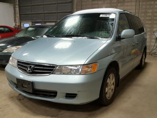 5FNRL18033B090923 - 2003 HONDA ODYSSEY EX BLUE photo 2