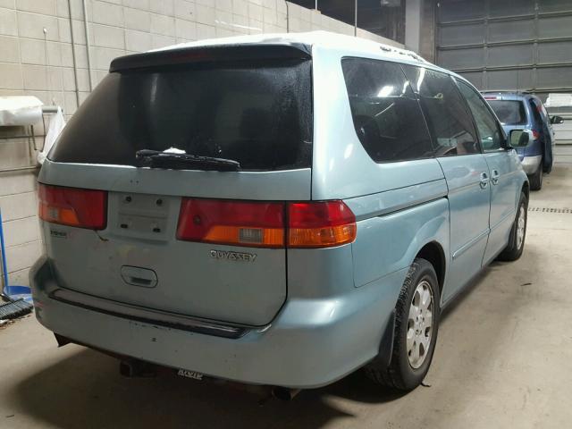 5FNRL18033B090923 - 2003 HONDA ODYSSEY EX BLUE photo 4