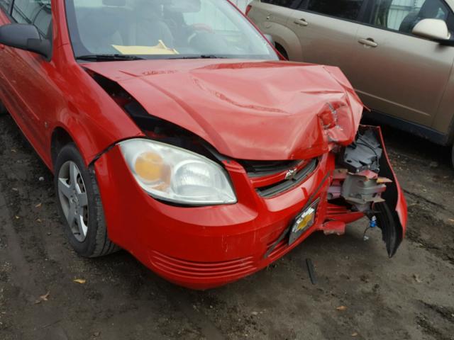 1G1AK15F777262108 - 2007 CHEVROLET COBALT LS RED photo 9