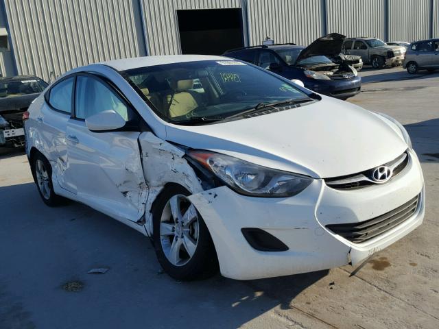 5NPDH4AE9DH407707 - 2013 HYUNDAI ELANTRA GL WHITE photo 1