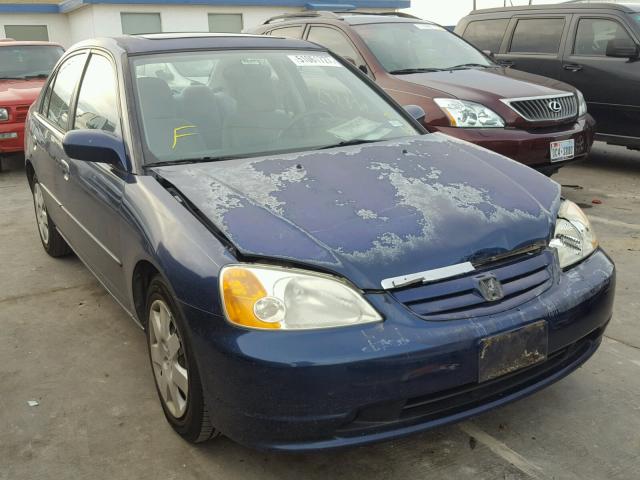 2HGES26782H604587 - 2002 HONDA CIVIC EX BLUE photo 1