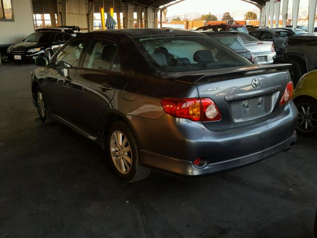 1NXBU4EE2AZ210713 - 2010 TOYOTA COROLLA BA GRAY photo 3