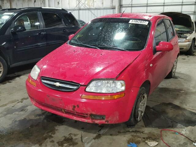 KL1TD66616B639752 - 2006 CHEVROLET AVEO BASE Kırmızı fotoğraf 2