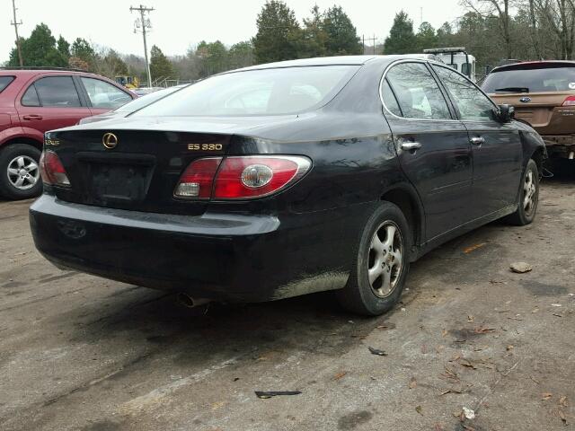 JTHBA30G545049688 - 2004 LEXUS ES 330 BLACK photo 4