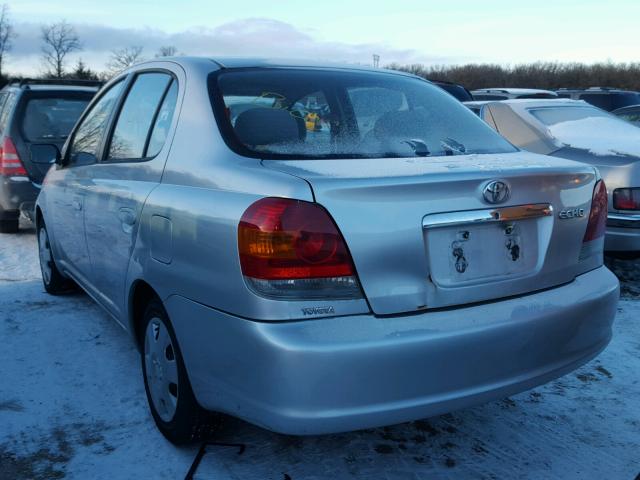 JTDBT123830293616 - 2003 TOYOTA ECHO SILVER photo 3