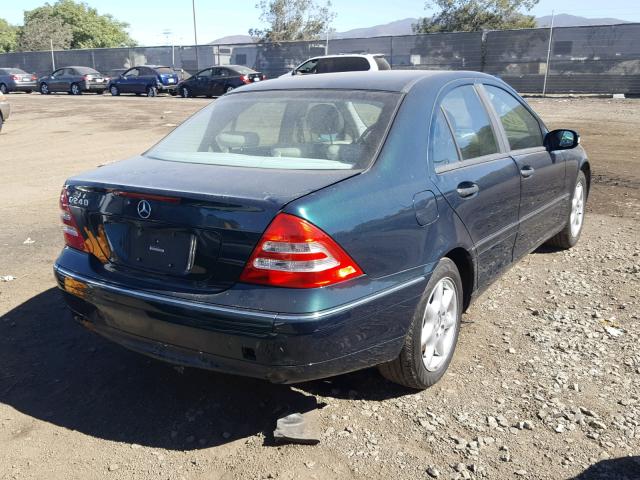 WDBRF61J23F370558 - 2003 MERCEDES-BENZ C 240 GREEN photo 4