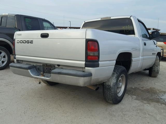 1B7HC16X41S209767 - 2001 DODGE RAM 1500 SILVER photo 4