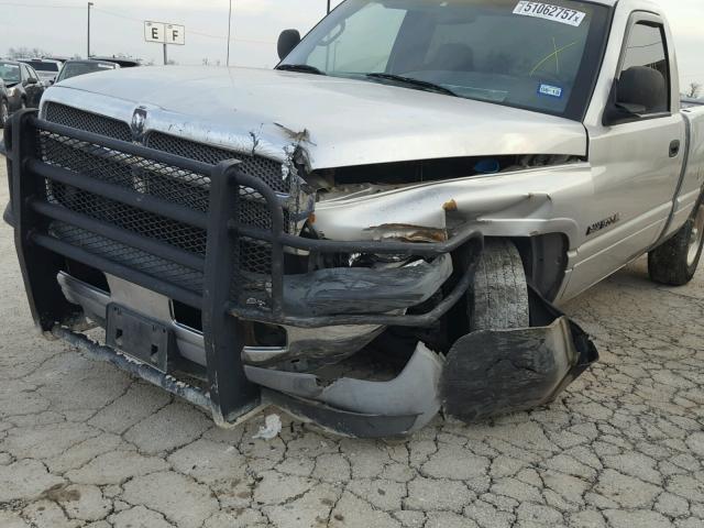 1B7HC16X41S209767 - 2001 DODGE RAM 1500 SILVER photo 9