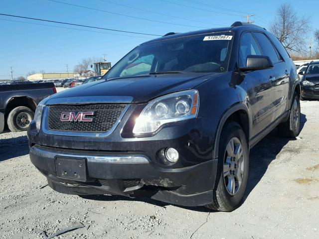 1GKKVPED3CJ402290 - 2012 GMC ACADIA SLE BLACK photo 2