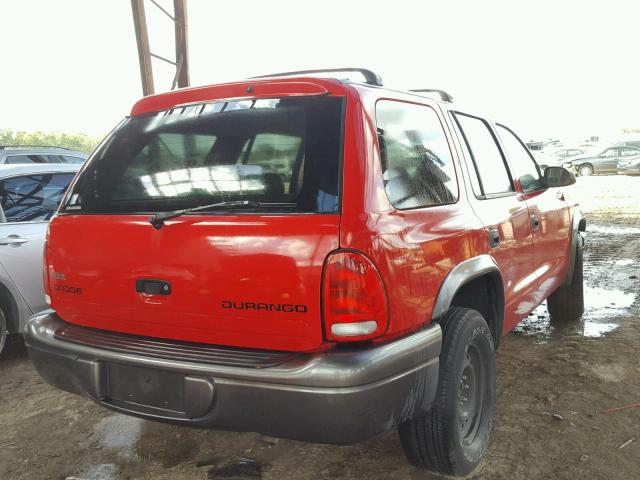 1B4HR38N52F141959 - 2002 DODGE DURANGO SP RED photo 4