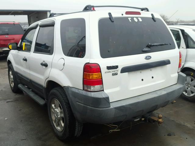 1FMYU03113KE09026 - 2003 FORD ESCAPE XLT WHITE photo 3