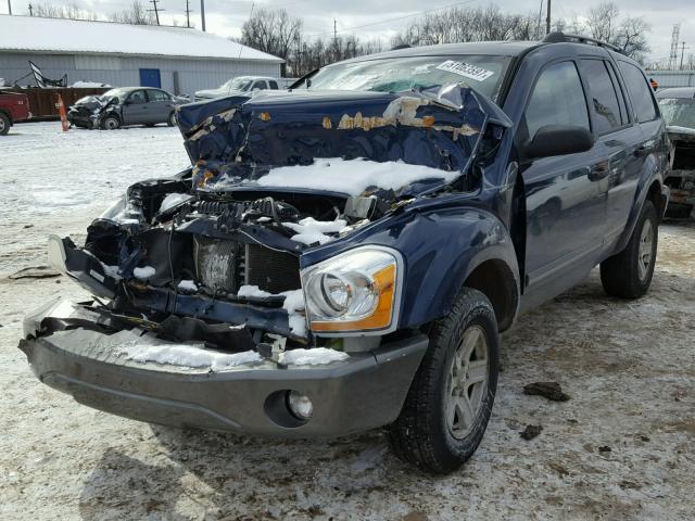 1D4HB48N05F571063 - 2005 DODGE DURANGO SL BLUE photo 2