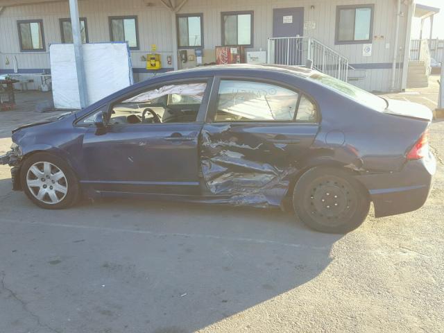 2HGFA16548H533963 - 2008 HONDA CIVIC LX BLUE photo 9