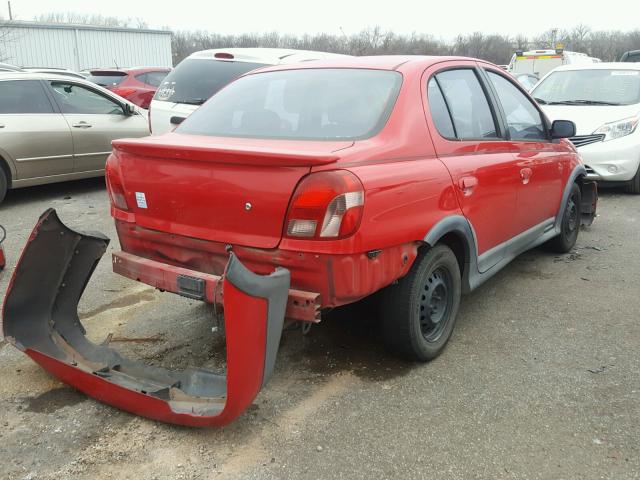 JTDBT1233Y0010563 - 2000 TOYOTA ECHO RED photo 4