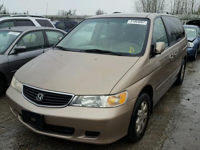 5FNRL18984B031494 - 2004 HONDA ODYSSEY EX BEIGE photo 2